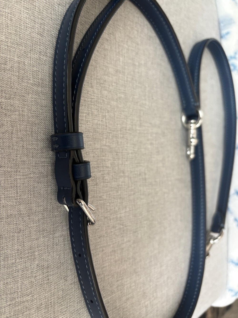 Coach Denim Crescent Mini Bag in Blue with Silver Hardware - Picture 5 of 7